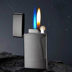 Double Flame Torch Lighter Wholesale Open Conversion Direct Punch Blue