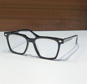 Ny modedesign Retro Men Optiska glasögon 8142 Square Acetate Plank Frame Enkel och populär stil med läderfodral Clear Lens