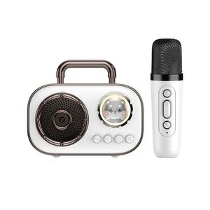 Handmikrofon Bluetooth-Lautsprecher Karaoke Neuester kabelloser Mini-Karaoke-Lautsprecher und Mikrofon Tragbares Heimmikrofon Geschenk BT Party Speak Fejp