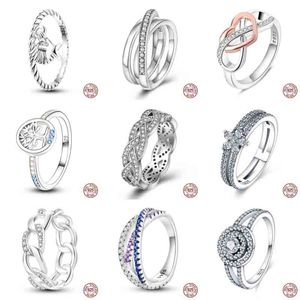 Pierścienie dla kobiet 100% 925 srebrne hurtowe skręcone pierścionki węża luksusowe różowe złoto pierścionki z przyjęciem na przyjęcie zaręczynowe biżuteria