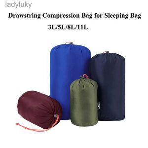 Sleeping Bags Compression Bag for Sleeping Bag Waterproof Compression Stuff Sack Clothing Sundries Drawstring Storage Bag for Camping HikingL240111