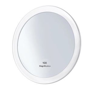 5.9 Inch 10x Magnifying Round Mirror Make Up Mirror Folding Pocket Cosmetic Mirror Compact Mirror with 3 Suction Cups 240111