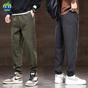 Outono inverno algodão jogger calças casuais homens harajuku carga pant coreano harem calças moletom masculino oversized m5xl 240111