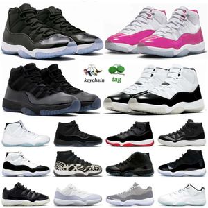 With Box 11 Basketball Shoes men women 11S Cherry Gratitude Cool Cement Grey Concord Bred Gamma Blue Midnight Navy DMP Space Jam Anniversary Trainers Sports Sneakers