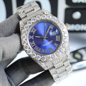Montre de Luxe Babysbreath Diamond Watch Relojes 42mm自動機械ムーブメント904Lスチールメンズウォッチ腕時計07