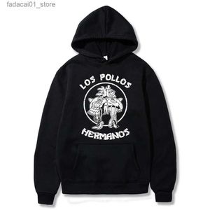 Herren Hoodies Sweatshirts TV-Serie Breaking Bad Hoodie Los Pollos Hermanos Chicken Brothers Pullover Herren Winter Fleece Hochwertiges Sweatshirt StreetwearQ240111