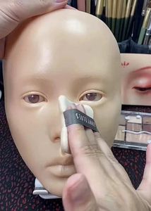 Brushes Reusable Practicing Interacting Makeup Face Eye Makeup Practice Face Pad Silicone Skin Make Up Face Eyelash Tatoo Beauty Academy