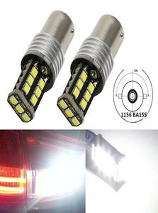 20pcs T20 1156 1157 P21W 2835 15SMD ARAÇ LED ampulü Hata Yok Ters Kanbus Ampul Otomatik LED Yedekleme Lambalı Ampuller2132935