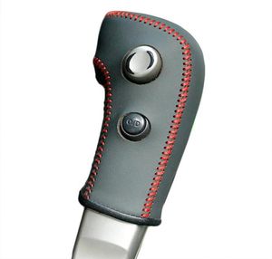 Fall für Nissan Tiida altes Modell automatische Schaltknauf Abdeckung echtes Leder DIY Getriebeabdeckungen Leder handgenäht Auto Accessor6832467