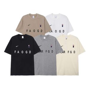 Erkekler Tees Polos Yeni Yaz Sis Çift Track T-Shirts Niche Brand American Gevşek Çift Saf Pamuk Kısa Kollu Tişört Erkekler ve Kadınlar İçin 4412ess