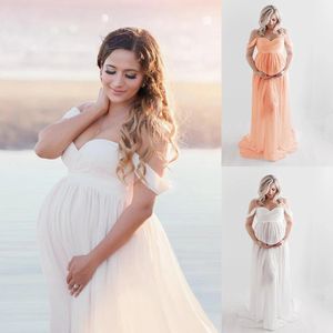 Fotografering för gravida kvinnors bröllopsklänning Fotografering Props Maxi Lace Fancy 2023 Summer Maternity Dress Plus Size 240111