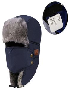 Bluetooth caça chapéu trapper chapéu embutido hd alto-falantes estéreo microfone recarregável usb inverno fitness ao ar livre sports4364610