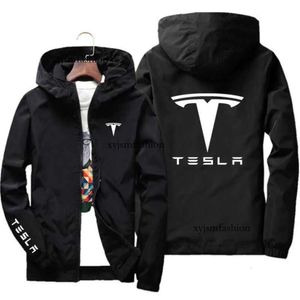 Tesla vattentät vandringsjacka Front Men's Daily Outdoor Soft Coat Windproof Rainrock