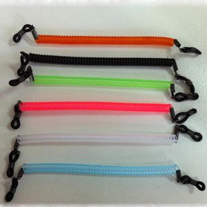 サングラス12pcs/lot Elastic Kidseyeglass nylonスパイラルコイルスポーツコード/ジュニアリテーナー/子供スペクタクル/サングラスアダルトストリングバンド