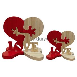 Oggetti decorativi Figurine San Valentino Cartelli in legno Amore del cuore San Valentino Decorazioni per la tavola Giftsvaiduryd