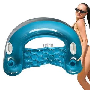 Other Pools SpasHG Swim Inflatable Floating Water Mattresses Hammock Lounge Chairs Summer Pool Water Sports Toys Floating Mat Pool Kids Adult Toy YQ240111