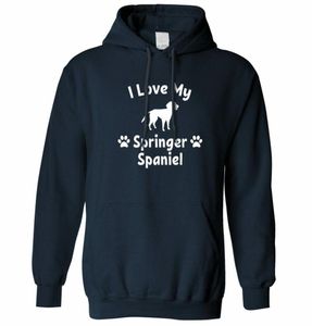 Men039s Hoodies Sweatshirts Hundebesitzer Hoodie Ich liebe meinen Springer Spaniel Haustierliebhaber süße Rasse Unisex Paar Streetwear Männer Wom2426802