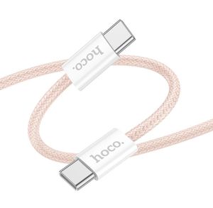 HOCO Macaron Color Flätad PD 60W USB C för att typ C Fast Charging Cable för smarttelefon Typ-C Datakabel 1 M 2M