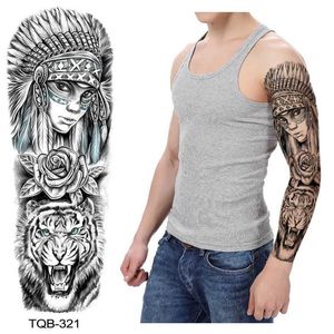 Nytt mönster Emmy Full Arm Large Flower Tattoo Sticker Set Water Transfer Printing Disponible