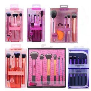 Pincéis novos pincéis de maquiagem conjunto para fundação cosmética pó blush sombra kabuki mistura técnicas reais compõem escova ferramenta de beleza