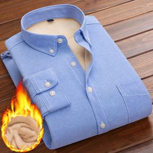 メンズカジュアルシャツm-5xl冬のぬいぐるみ太いシャツコットン汎用性のある暖かい裏地