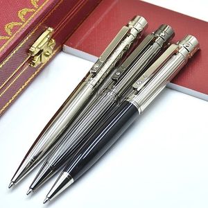 Classic Black Gold Silver Clip Luxury CT Ballpoint Pen Santos Series Ball Pens High Grade Writing Stationery Office Supplies 240111