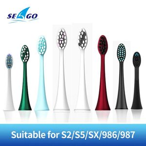 toothbrush SEAGO Electric Toothbrush Head Replacement Brush Sonic 4PCS Compatible For SG986/SG987/S2/SX/S5 Gum Health Whitening Brush Heads