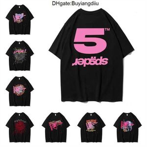 Young Thug 555 Sp5der Verão Vintage Manga Curta Camisetas Homem Plus Size Camisetas Mulheres Camiseta de Algodão Rock HipHop Rap Tops Camisetas Oversized DELD