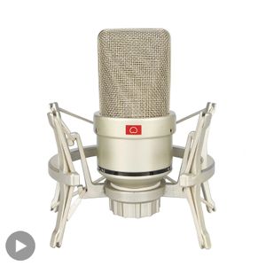 Professionell kondensor Microphone Studio för PC Laptop Computer Mic Karaoke Singing Streaming Wired Mikrofon Mike Sound Microphn 240110