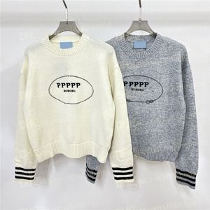 P محصوقة القطع قمم Tops Letter Sterbroidery Sweating Sensters for Women Fashion Discal Reslebted Hoodie Sweater