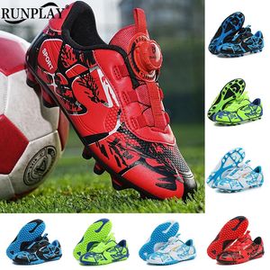 キッズサッカーシューズFG/TFフットボールブーツプロフェッショナルクリートグラストレーニングスポーツフットウェアボーイズアウトドアフットサルスーカーブーツ28-39 240111