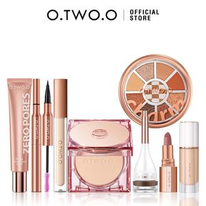 Define O.TWO. O kit de cosméticos completo 9 peças conjunto de maquiagem rosto primer delineador rímel corretivo pó facial batom fosco maquiagem feminina