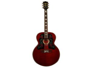 SJ200 Double Rose Custom Acoustic Guitar Red J200