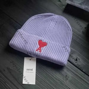 Ami Knit Hat Designer Beanie Love A Brodery Woman Designer Men's Hat Flanged Woolen Hat Varma par Ski Cold Hat OK8N