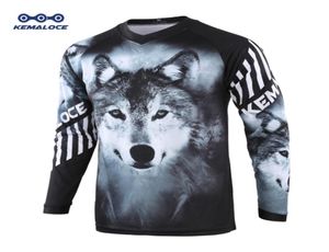 Moto Race Mountain Bike Motocross Jersey Black Wolf BMX DH Shirt Clothes Long Sleeve Breathable Quick Dry Downhill MTB Jersey 20105606887