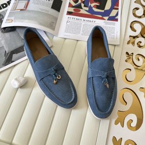 LP Loafers Casual Designer Flat Mules Men Loafer Women Driving Shoes Flat Suede Cow Leather Oxfords Moccasins Slip Sneakers Formell Work Trainer 274