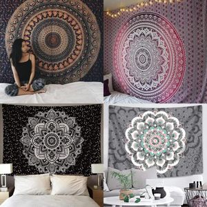 Mats polyester mandala tryck tapestry vägg hängande matta kast yoga strandmatta filt stor 150*200 cm sovmatta väggkonst tapestry