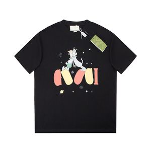 Italien Ny ankomst 24SS Spring Summer Heavy Made Cartoon Dog Print T Shirt Men Women Tee Designer Tshirt 0111