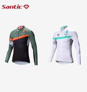 Santic Männer Langarm Radfahren Trikots Pro Für Rennrad MTB Fahrrad Jersey Atmungsaktive Männliche Jersey Im Freien Sport Tragen Schnell Trocknend8911462