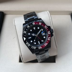 MENS 자동 Reloj 럭셔리 시계 기계식 세라믹 시계 41mm 풀 스테인레스 스틸 글라이딩 걸쇠 수영 손목 시계 Sapphire Luminous Watch