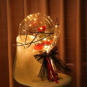 Other Event Party Supplies DIY Glow Balloon Led Lights Valentines Day Champagne Rose Balloon Transparent Bobo Balloon Birthday Wedding Party Decor Giftsvaiduryd