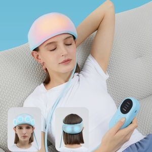 Massageador de cabeça elétrica Compressa compressa de massagem enxaqueca de enxaqueca alívio do sono Cura Insomnia Airbag 240110