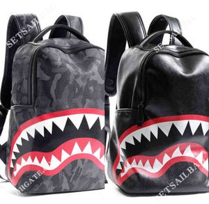 Rucksäcke im Rucksack-Stil, Designer-Herren-Rucksack, Reisehandtasche, modischer Gitter-Rucksack, Schüler-Schultasche, große Kapazität, Hai-Tasche, Street-Man-Büchertasche