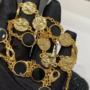 Europa und Amerika trendige Damen-Designer-Halskette, gelb vergoldet, Luxus-Buchstaben-Halskette für Party, Hochzeit, schönes Geschenk