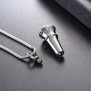 Chains IJD11727 Musical Instrument Stainless Steel Cremation Keepsake For Ashes Urn Series Casket Pendant Neutral Jewelry