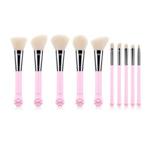 10 Pcs Bonito Gato Garra Forma Pincéis de Maquiagem Conjunto Fundação Kabuki Pó Contorno Sombra Blush Make Up Brushes Kit de Ferramentas Cosméticas 240111