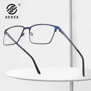 Anti Blue Light Square Glasses Frame Men Recept Läsglasögon Optiska glasögonskådespelar Gelglaser Ramar Mäns 240110