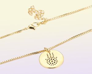 Neovivi Virn Mary Turkish Eye Pendant Necklaces CZ Moon Star Choker Gold Round Necklace Long Chain Copper Jewelry Gift1526535