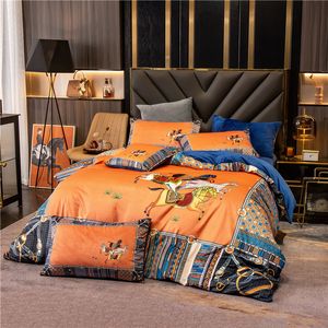 Bedding sets designer bedding sets orange-blue Bed sheets Crystal velvet heat storage baby fleece Leave us a message for more details and pictures