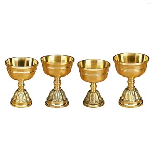 Candle Holders Golden Brass Cup Holder For Parties Table Centerpieces Decor